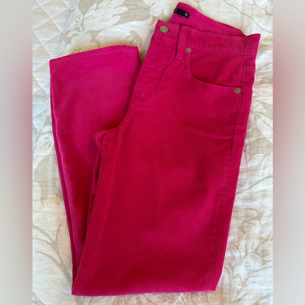 J Crew bright pink corduroy pant 25p